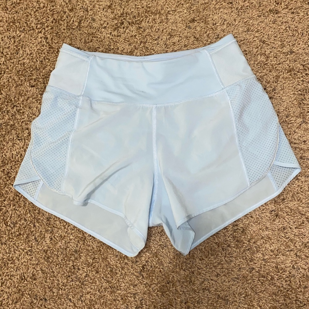 Lulu running shorts light blue